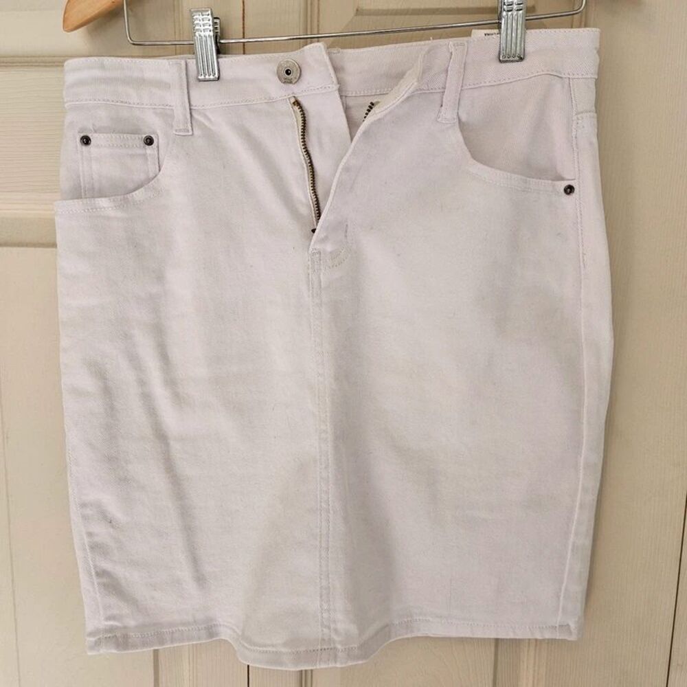 Chouyatou White Denim Skirt